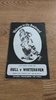 Hull v Whitehaven Feb 1977 Rugby League Programme