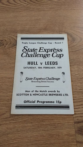 Hull v Leeds Challenge Cup Feb 1979 Rugby League Programme