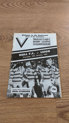 Hull v Leigh Jan 1984 Rugby League Programme