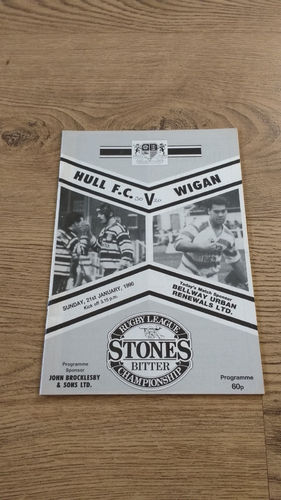 Hull v Wigan Jan 1990 Rugby League Programme