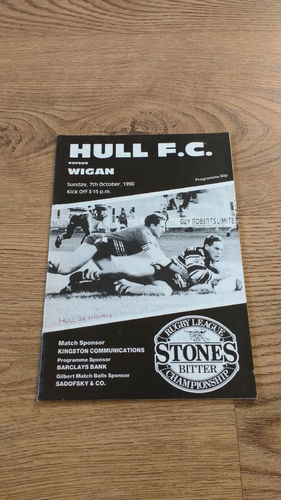 Hull v Wigan Oct 1990 Rugby League Programme