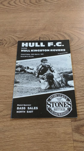Hull v Hull KR Mar 1991 Rugby League Programme