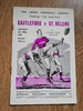 Castleford v St Helens 1970 Challenge Cup Semi-Final Rugby League Programme