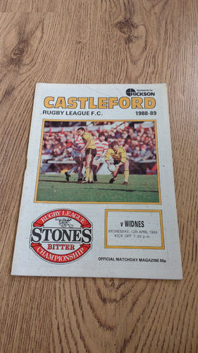 Castleford v Widnes Apr 1989 Rugby League Programme