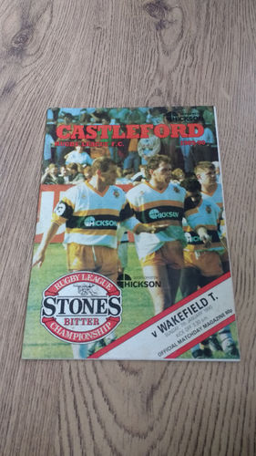 Castleford v Wakefield Trinity Jan 1990 Rugby League Programme