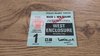 Wales v New Zealand 1980 Rugby Ticket