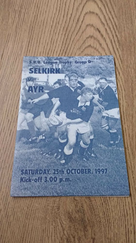 Selkirk v Ayr Oct 1997 Rugby Programme