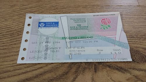 England v Ireland 1994 Used Rugby Ticket