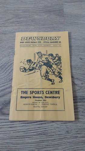 Dewsbury v Halifax Nov 1968 Rugby League Programme