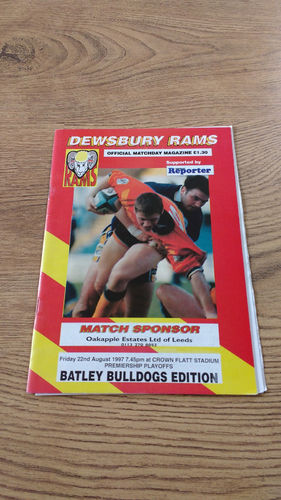 Dewsbury v Batley Bulldogs Aug 1997 Rugby League Programme