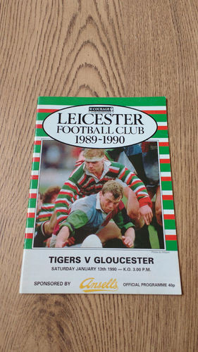 Leicester v Gloucester Jan 1990 Rugby Programme