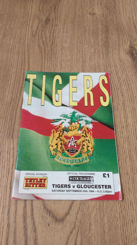 Leicester v Gloucester Sept 1994 Rugby Programme