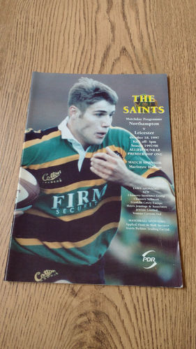 Northampton v Leicester Oct 1997 Rugby Programme