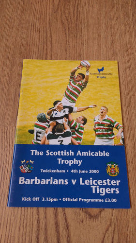 Leicester v Barbarians June 2000 Rugby Programme