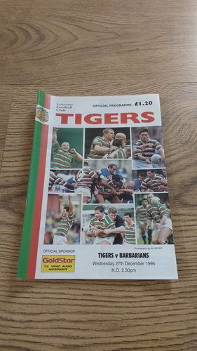 Leicester v Barbarians Dec 1995 Rugby Programme