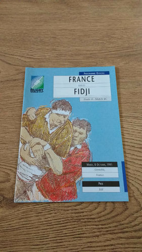 France v Fiji 1991 Rugby World Cup Programme