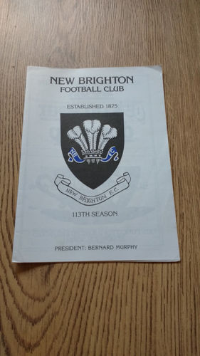 New Brighton v Broughton Park Jan 1989 Rugby Programme
