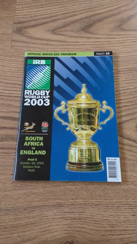 South Africa v England 2003 RWC Programme