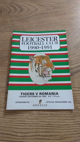 Leicester v Romania Sept 1990 Rugby Programme