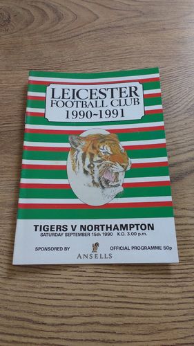 Leicester v Northampton Sept 1990 Rugby Programme