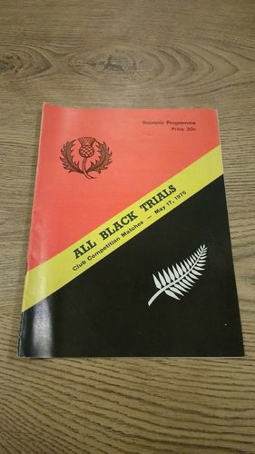 Probables v Possibles 1975 All Black Trials Rugby Programme