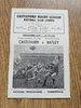 Castleford v Batley Sept 1962 Yorks Cup Rugby League Programme
