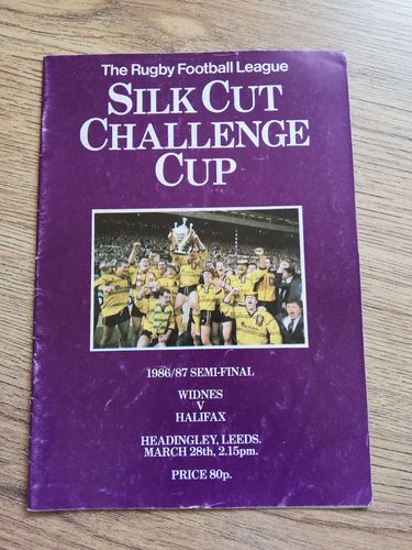 Widnes v Halifax Mar 1987 Challenge Cup Semi-Final Rugby League Programme