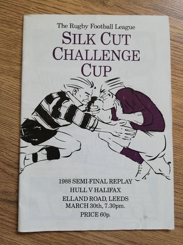 Hull v Halifax 1988 Challenge Cup Semi-Final Replay Rugby League Programme