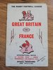 Great Britain v France 1964 Rugby League Programme