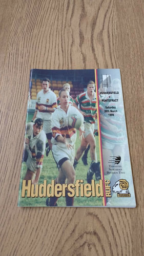 Huddersfield v Pontefract Mar 1999 Rugby Programme