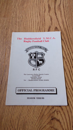 Huddersfield YMCA v Huddersfield Apr 1999 Rugby Programme