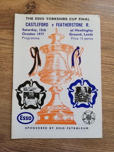 Castleford v Featherstone 1977 Yorkshire Cup Final Rugby League Programme