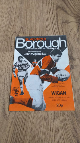 Blackpool Borough v Wigan Dec 1979 Rugby League Programme