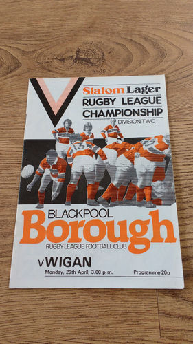 Blackpool Borough v Wigan Apr 1981 Rugby League Programme