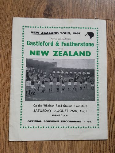 Castleford & Featherstone v New Zealand 1961 Rugby League Programme