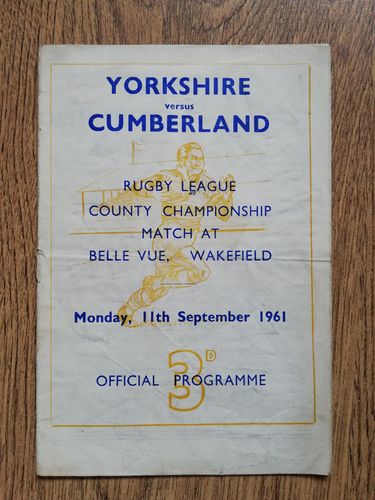 Yorkshire v Cumberland 1961 Rugby League Programme