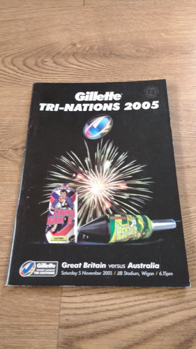 Great Britain v Australia Tri-Nations Game 4 2005 Rugby League Programme