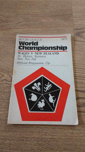 Wales v New Zealand 1975 RL Programme