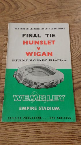 Hunslet v Wigan Challenge Cup Final 1965 Rugby League Programme