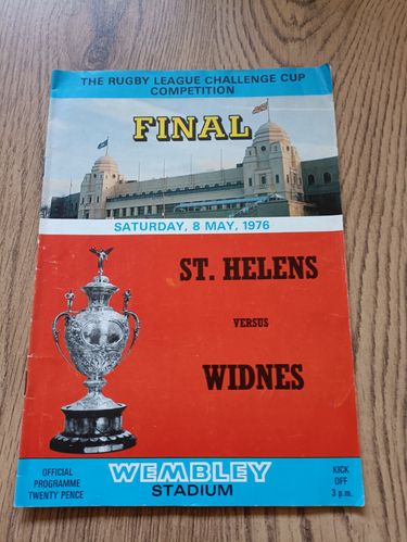 St Helens v Widnes 1976 Challenge Cup Final Rugby League Programme
