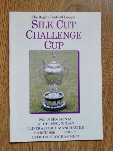 St Helens v Wigan 1990 Challenge Cup Semi-Final Rugby League Programme