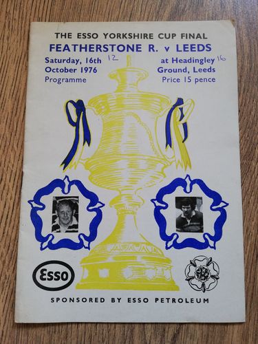 Featherstone v Leeds 1976 Yorkshire Cup Final Rugby League Programme