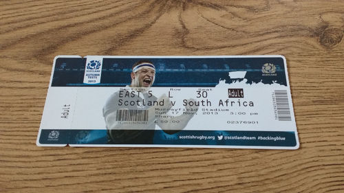 Scotland v South Africa 2013 Rugby Ticket