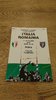 Italy v Romania 1992 Rugby Programme