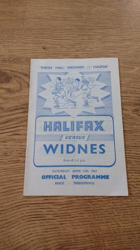 Halifax v Widnes Apr 1963 Rugby League Programme