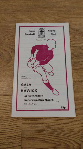 Gala v Hawick Mar 1979 Rugby Programme