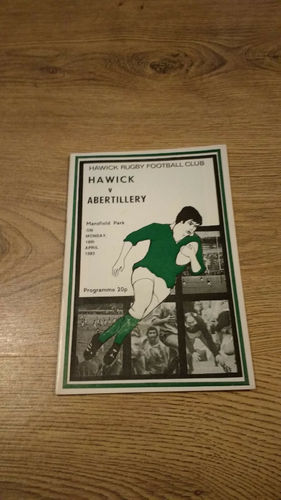 Hawick v Abertillery Apr 1983 Rugby Programme