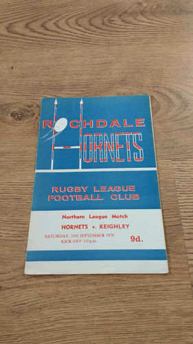 Rochdale Hornets v Keighley Sept 1970 Rugby League Programme