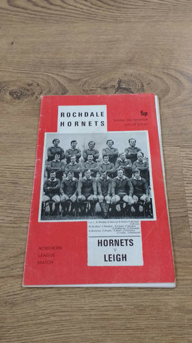 Rochdale Hornets v Leigh Dec 1972 Rugby League Programme