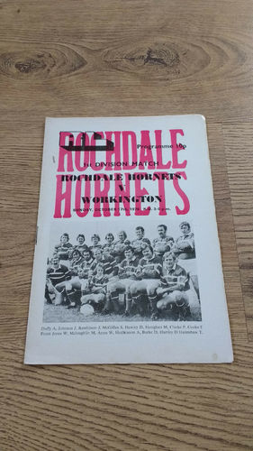 Rochdale Hornets v Workington Oct 1976 Rugby League Programme